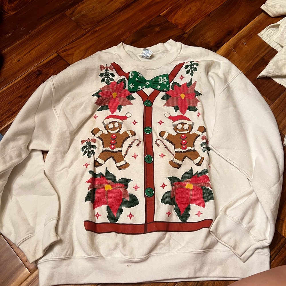 Men’s gingerbread Christmas sweatshirt. Size xl